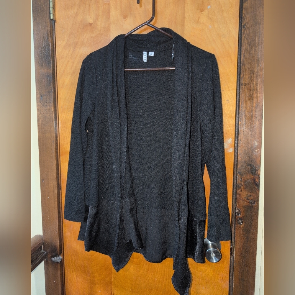 Elle Woman's Large Vintage 90s Black Open Face Sweater